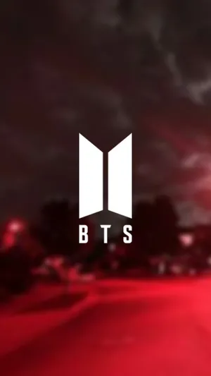 Red Aesthetic Bts Logo Wallpaper