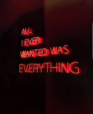 Red Aesthetic Neon Wanted Everything Wallpaper