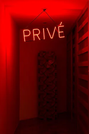 Red Aesthetic Open House Photo Wallpaper