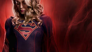 Red Aesthetic Super Girl Wallpaper