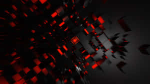 Red And Black Abstract Background With Squares Wallpaper