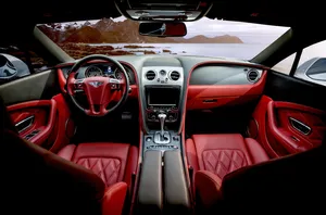 Red And Black Bentley Car Interior Wallpaper