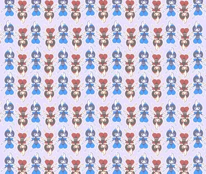 Red And Blue Bisharp Pattern Wallpaper
