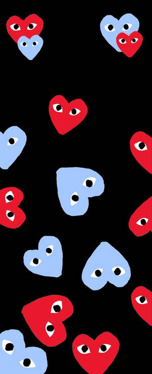 Red And Blue Cdg Wallpaper