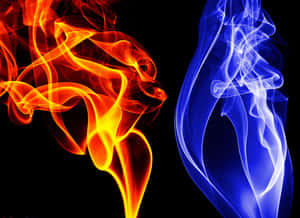 Red And Blue Fire Intensity Wallpaper