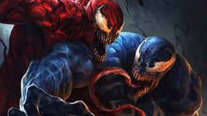 Red_and_ Blue_ Venom_ Faceoff Wallpaper