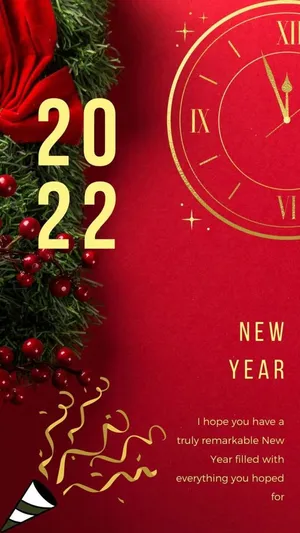 Red And Gold New Year 2022 Wallpaper