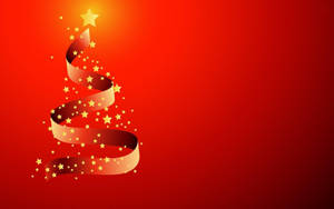 Red And Gold Themed Christmas Background Wallpaper