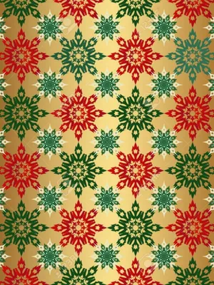Red And Green Christmas Pattern Wallpaper