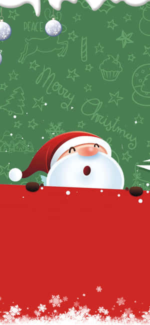 Red And Green Christmas Santa Claus Wallpaper