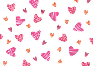 Red And Pink Cute Valentines Hearts Digital Artwork Wallpaper