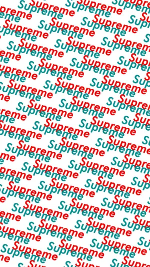 Red And Teal Supreme Wallpaper