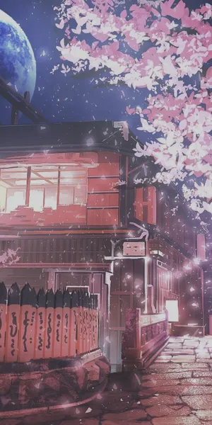 Red Anime Aesthetic - A Breathtaking Wall Mural To Bring Vibrancy To Your Home. Wallpaper