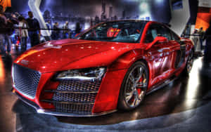 Red Audi Street Racing Car Wallpaper