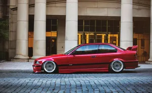 Red B M W E36 Coupe Modified Wallpaper