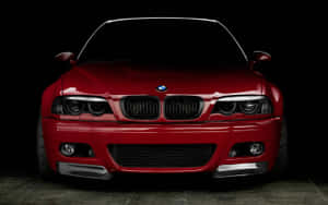 Red B M W E46 Front View Dark Background Wallpaper