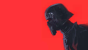 Red Backdrop Kylo Ren Profile Wallpaper