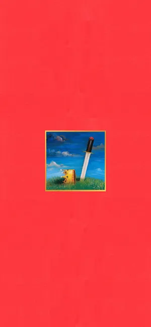 Red Background Artistic Album Cover Wallpaper