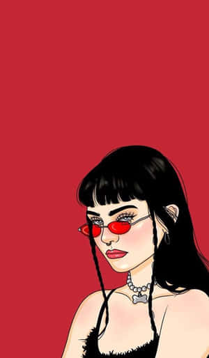 Red Baddie Girl Wallpaper