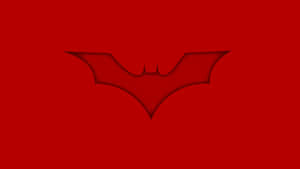 Red Batman Logo Jumping Off A Building Wallpaper