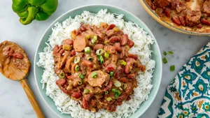 Red Beans Piled High In A Bowl Wallpaper