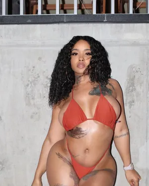 Red Bikini Fashion Pose Wallpaper