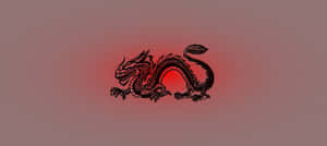 Red Black Dragon Illustration Wallpaper