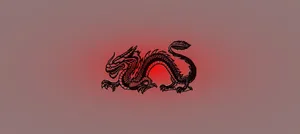 Red Black Dragon Illustration Wallpaper