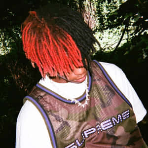 Red Black Dreadlocks Supreme Outfit Wallpaper