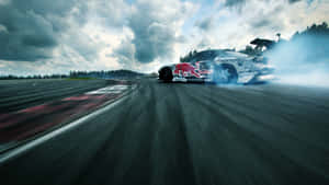 Red Bull R X7 Drift Racing Action Wallpaper