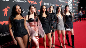 Red Carpet Fashion Event Group Women Wallpaper