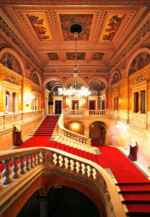 Red Carpet In La Scala Opera House Phone Wallpaper