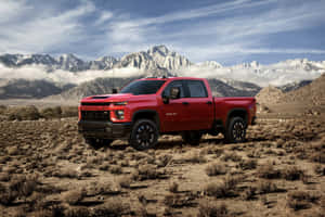 Red Chevrolet Silverado Offroad Wallpaper