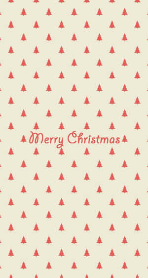 Red Christmas Tree Pattern Wallpaper