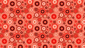 Red Circles With Black And White Wallpaper