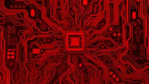Red Circuit Board Pattern Wallpaper
