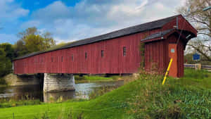 Red Covered Bridge Waterloo Region Wallpaper