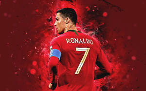 Red Cr7 Cool Fanart Wallpaper