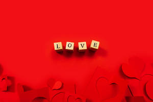 Red Cube Love Full Hd Wallpaper