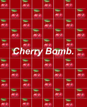 Red Cute Aesthetic Cherry Bomb Wallpaper