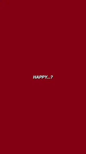 Red Cute Aesthetic Happy Wallpaper