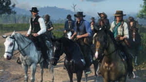 Red Dead Redemption2 Gang On Horseback Wallpaper