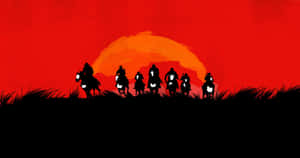 Red Dead Redemption2 Silhouette Art Wallpaper