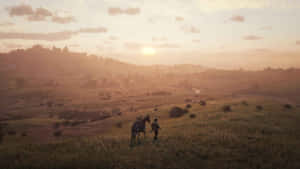 Red Dead Redemption2 Sunset Ride Wallpaper