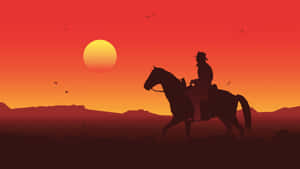 Red Dead Redemption2 Sunset Ride Wallpaper