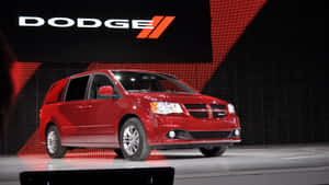 Red Dodge Grand Caravan Auto Show Wallpaper