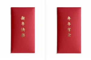 Red Envelope On A Wooden Table Wallpaper