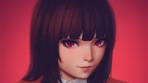 Red Eyed Anime Character Portrait Wallpaper