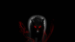 Red-eyed Black Wolf Wallpaper