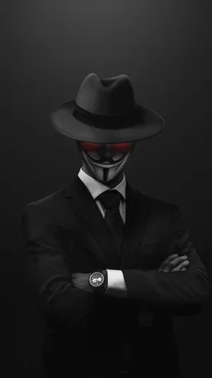 Red-eyed Guy Fawkes Gangster Wallpaper